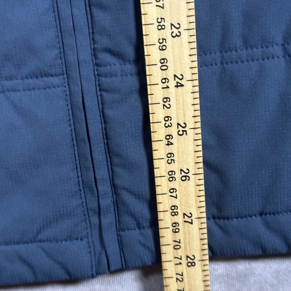TravisMathew Mens Navy Blue Quilted Puffer Full Zip Jacket Small Small